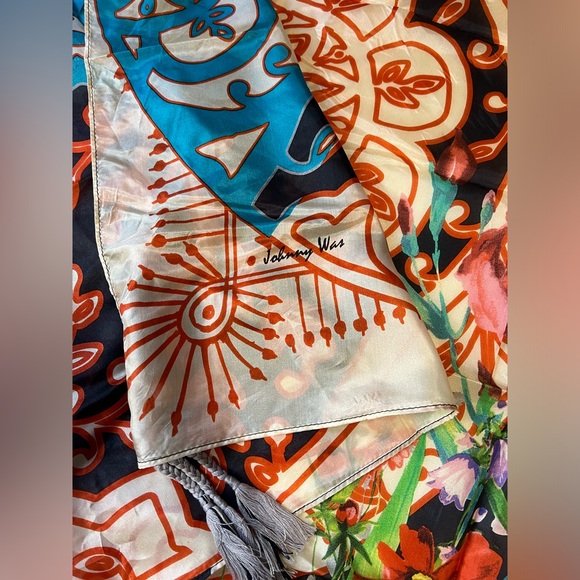 Johnny Was silk scarf - Picture 4 of 4